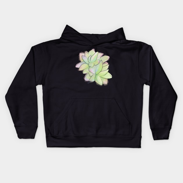 Water Color Cacti Kids Hoodie by Feminist Foodie